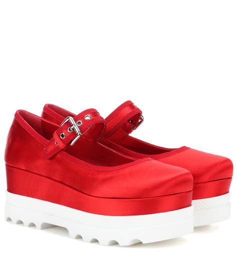 miu miu red satin shoes|miu mi u shoes.